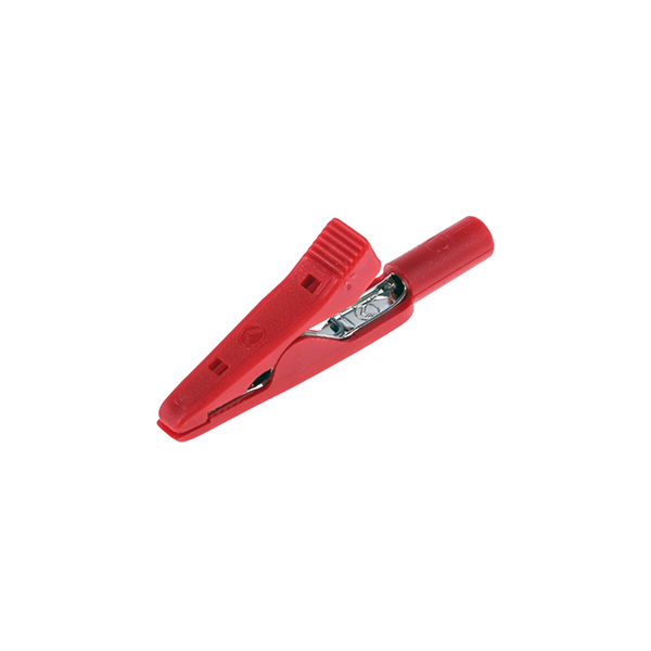 Pinza Cocodrilo Aislada 60Vdc/15A Roja punta de prueba Hirschmann