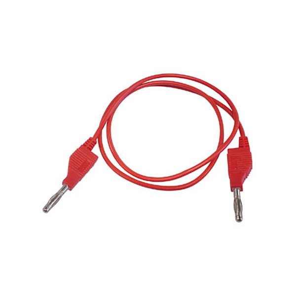 Cable con bananas de 4mm apilables Rojo 1mts 30 V/3 A