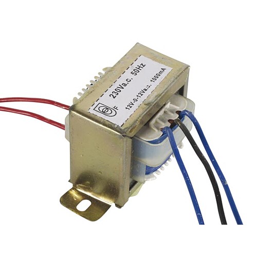 TRANSFORMADOR ALIMENTACION 12-0-12V/1A