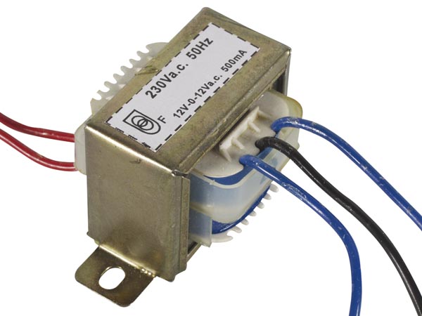 TRANSFORMADOR ALIMENTACION 12-0-12V/500MA