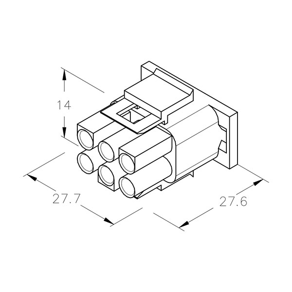 Conector señal R6,35mm 6V CS-LOK Macho
