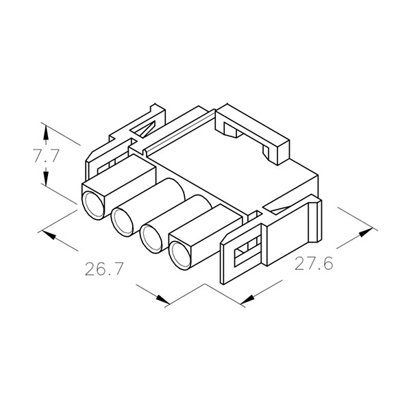 Conector señal R6,35mm 4V CS-LOK Macho