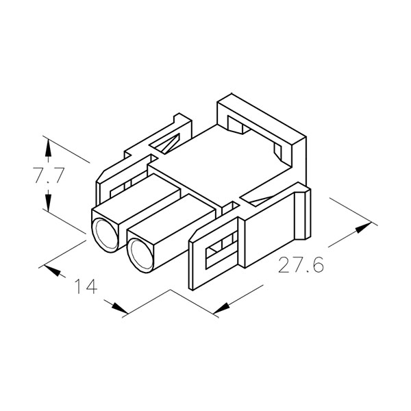 Conector señal R6,35mm 2V CS-LOK Macho