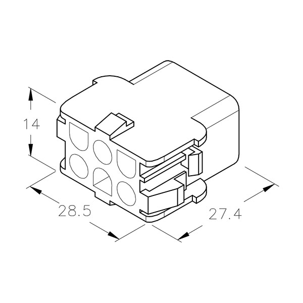 Conector señal R6,35mm 6V CS-LOK Hembra