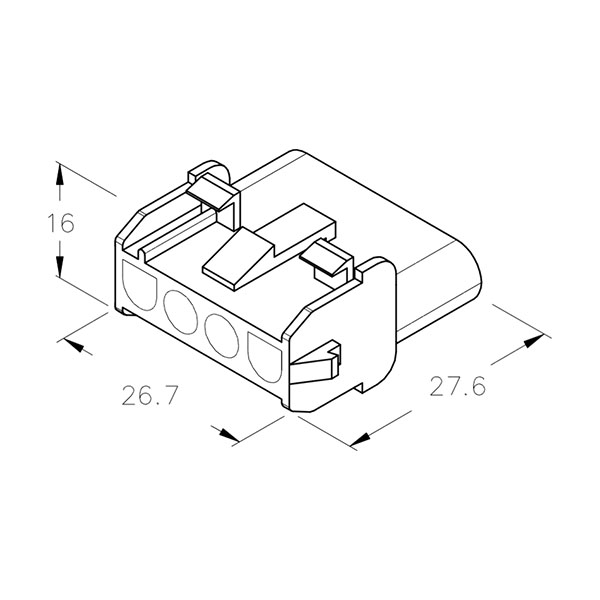 Conector señal R6,35mm 4V CS-LOK Hembra