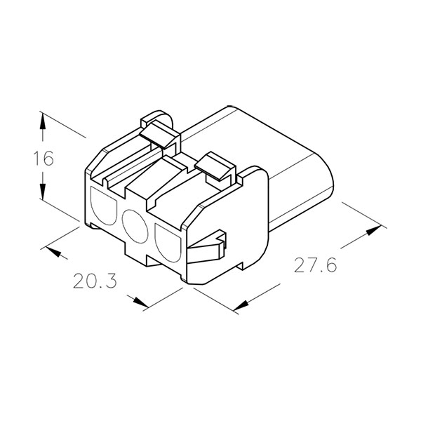 Conector señal R6,35mm 3V CS-LOK Hembra