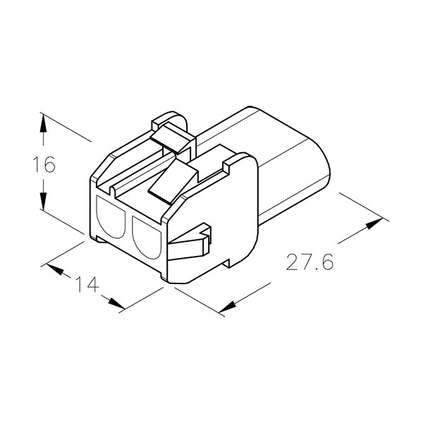 Conector señal R6,35mm 2V CS-LOK Hembra
