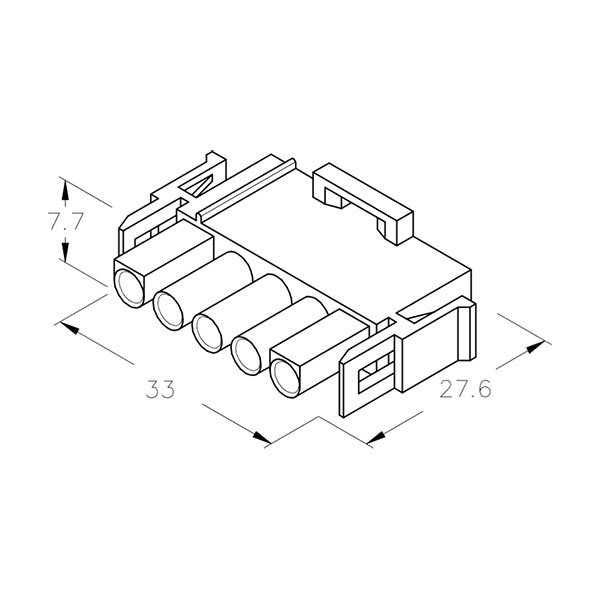 Conector señal R6,35mm 5V CS-LOK Macho