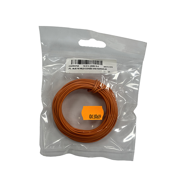 Cable Unipolar Rigido 0,50mm2 Naranja (10mts)