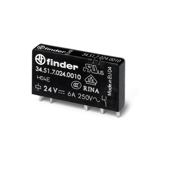 34.51.7.012.0010 Rele Finder S34 12Vdc 1CC 6A
