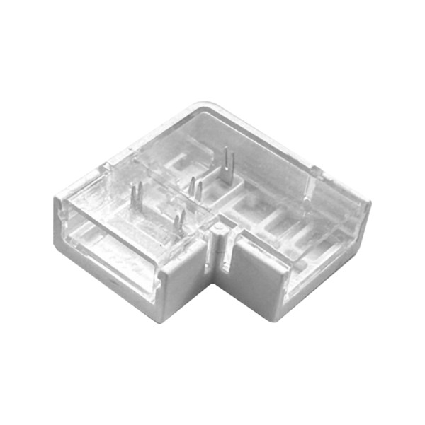 Conector acodado para tira LED monocolor 230V 12mm IP44