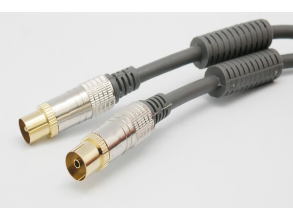 Cable de Antena TV Macho-Hembra 100Mhz 1,5mt