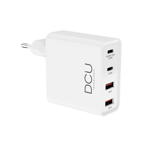 Cargador GaN USB Tipo C Power Delivery 100W (2 USB C + 2 USB A)