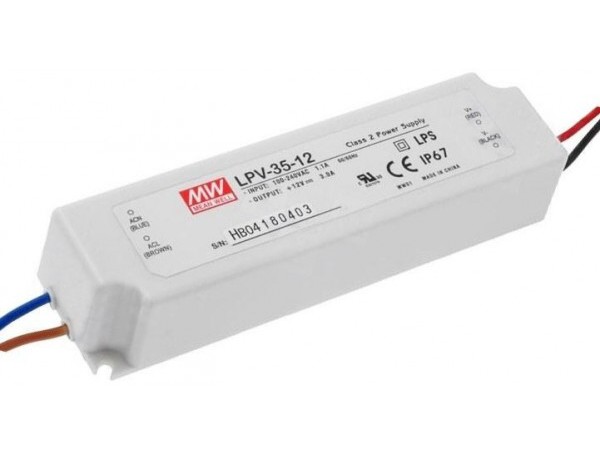FUENTE IP67 12VDC 3A LPV-35-12 MEANWELL