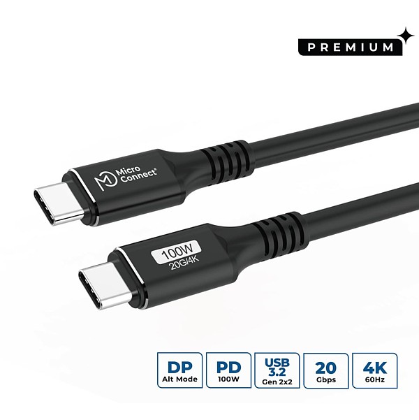 Cable USB-C 3.2 Gen 2 100W 20Gbps 3mt