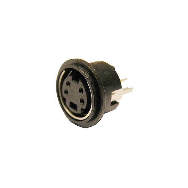 Conector Conector Minidin 4C Hembra C.Impreso Recto