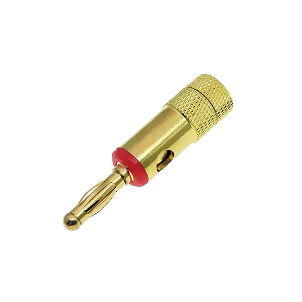 Banana 4mm Dorada Roja
