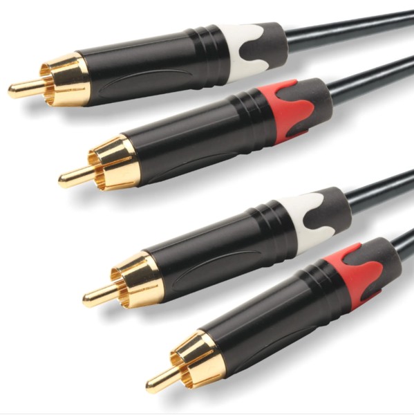 EK554503S Cable de Sonido Profesional 2 RCA M - 2 RCA M 3mt