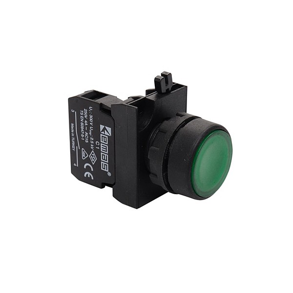 CP100DY Pulsador 1NA OFF-(ON) M22 IP65 Verde