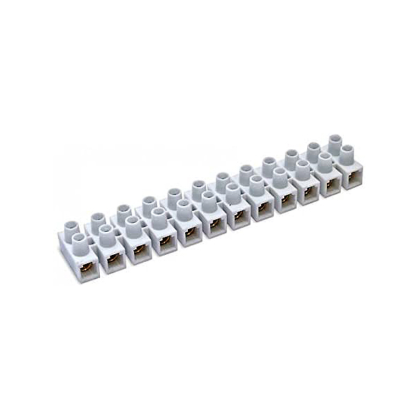 Regleta de empalme 2,5mm2 Blanca (12 clemas) 10A(24A) 450V