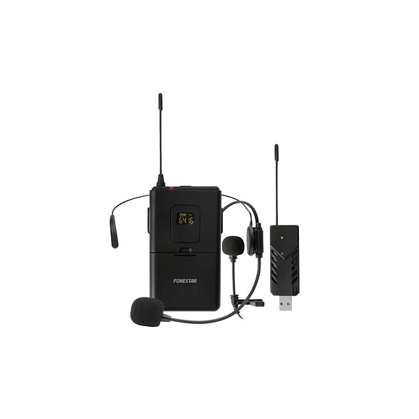 WI-MIC Micrófono Inalámbrico de cabeza y solapa UHF