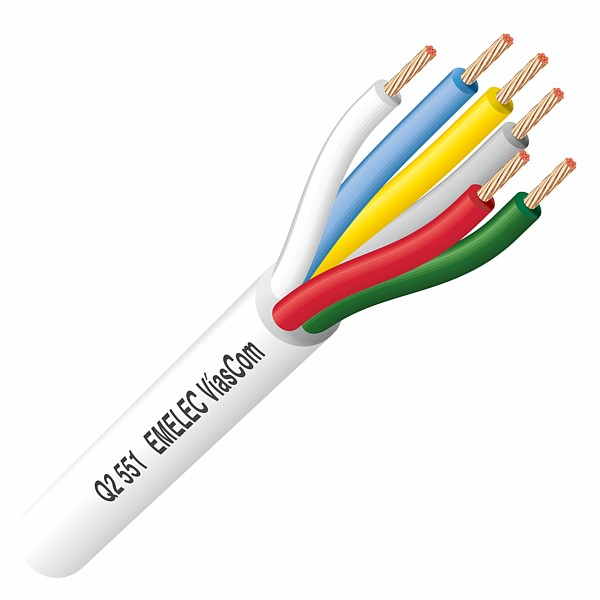 Manguera intercomunicación 6x0,50mm2 Blanca Cu 