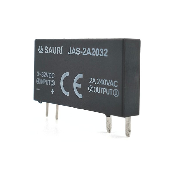 JAS-2A2032 Relé SSR 3-32Vdc Conmutación 2A 75~264Vac