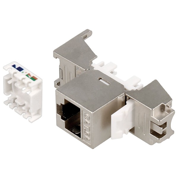 Conector Keystone Cat6a STP sin herramientas