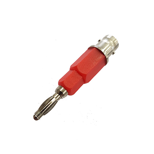 Adaptador BNC Hembra/BANANA Macho ROJA 4mm