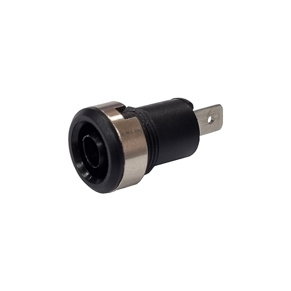 Hembrilla de Seguridad 4mm Negra 230V 10A
