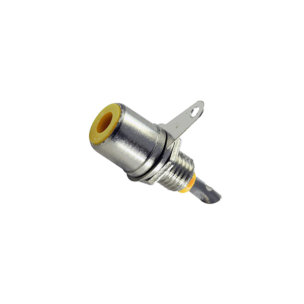 Conector RCA Hembra Chasis Rosca Amarilla