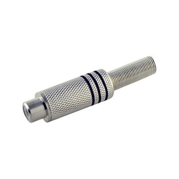 Conector RCA Hembra Niquelada Negra
