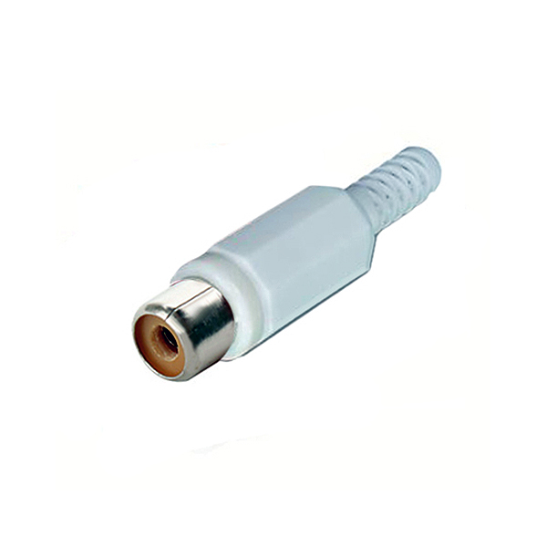 Conector RCA Hembra Blanco
