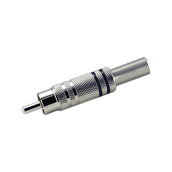 Conector RCA Macho Niquelado Negro