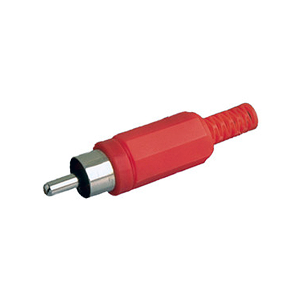 Conector RCA Macho Rojo