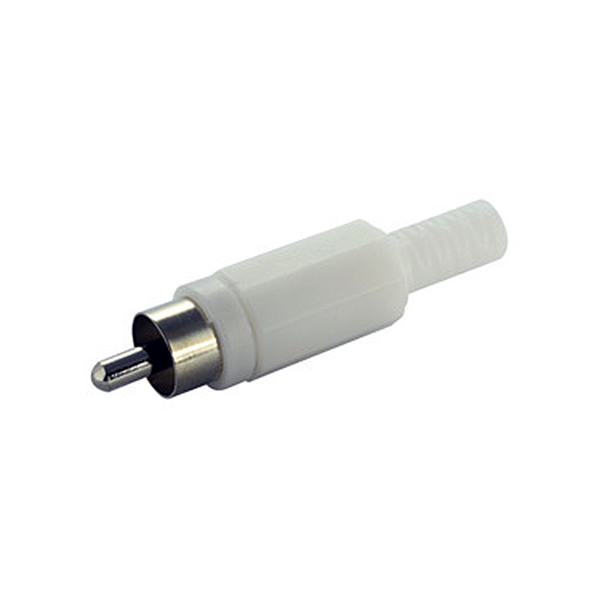 Conector RCA Macho Blanco