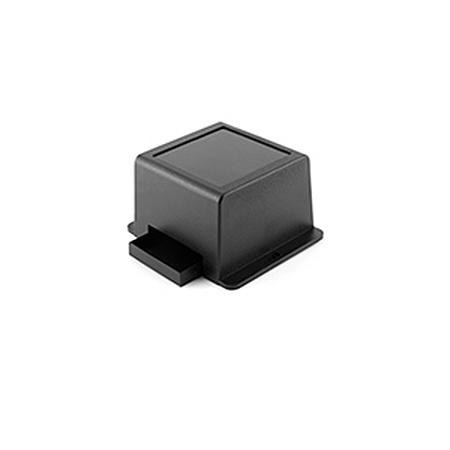 PP091N CAJA DE PARED DE ABS NEGRO (RAL 9005) CON PUERTA DE ENTRADA LATERAL  82x78x45mm