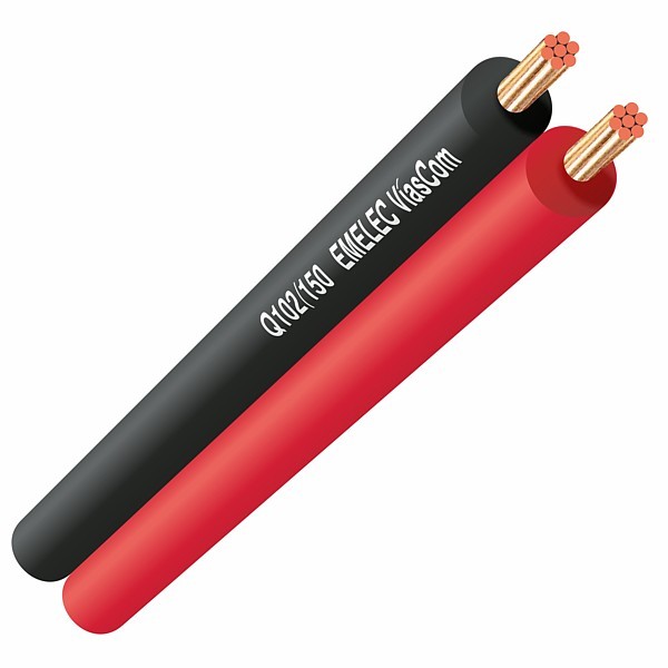 Q102-150-500 Cable de altavoz Rojo-Negro 2x1,50mm2 Cu (500mts)