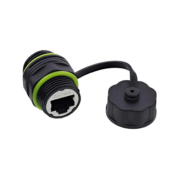 Adaptador RJ45 Cat6A FTP Hembra/Hembra panel IP67