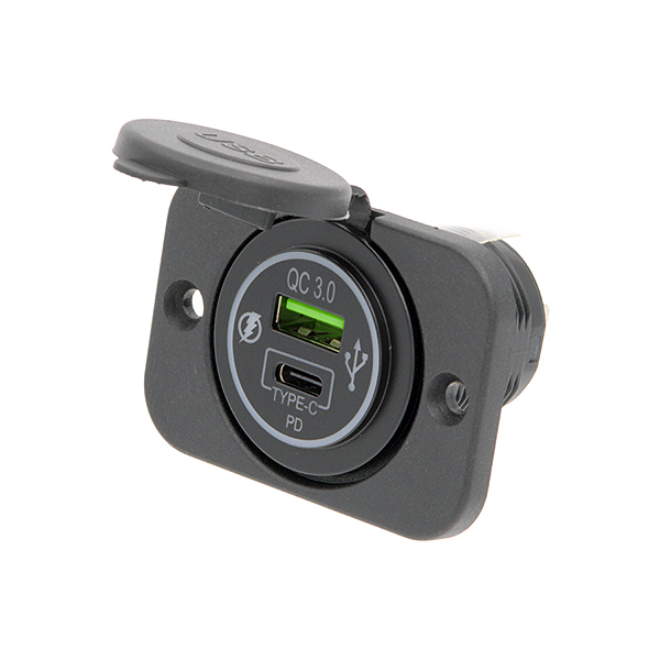 Toma de carga para panel USB-A y USB-C PD [36W]