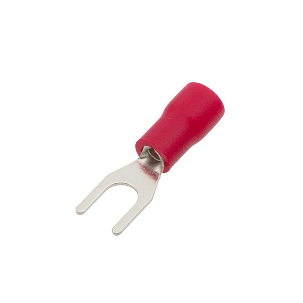 Horquilla M4 Rojo 0,25-1,65mm2 ancho 6,4mm
