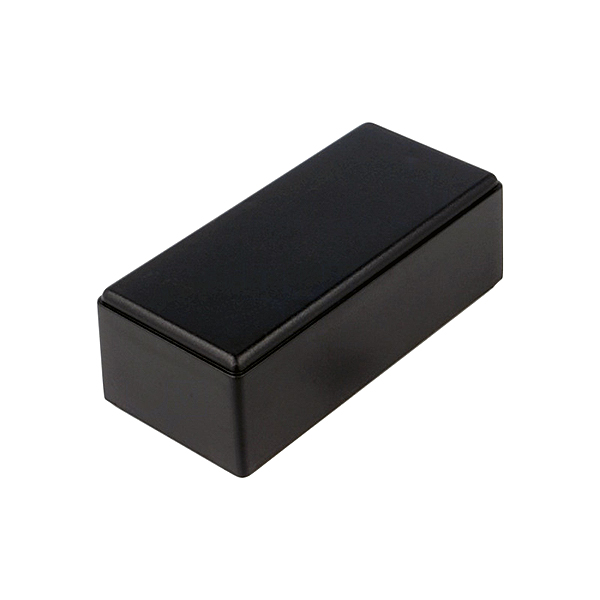 PP009N CAJA RECTANGULAR DE ABS NEGRO (RAL 9005)  121x56x42mm
