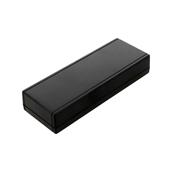 PP007N CAJA RECTANGULAR DE ABS NEGRO (RAL 9005)  127x47x23mm