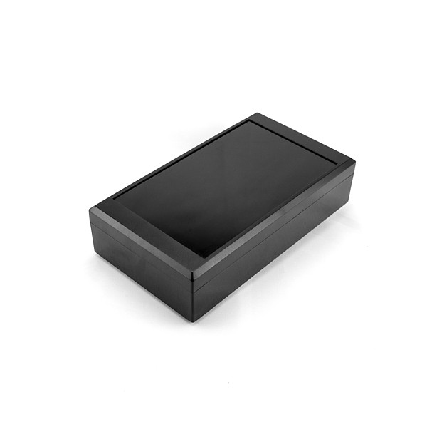 PP038N CAJA RECTANGULAR DE ABS NEGRO (RAL 9005)  200x112x51mm