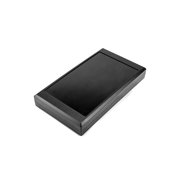 PP037N CAJA RECTANGULAR DE ABS NEGRO (RAL 9005)  200x112x31mm