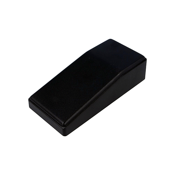 PP014N CAJA RECTANGULAR DE ABS NEGRO (RAL 9005)  120x56x18-35mm