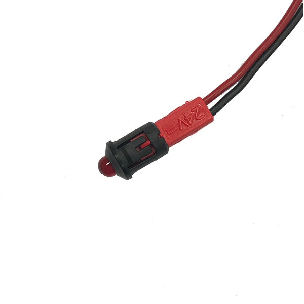 Piloto Led 9,5(8)mm 24V Rojo Difuso frontal