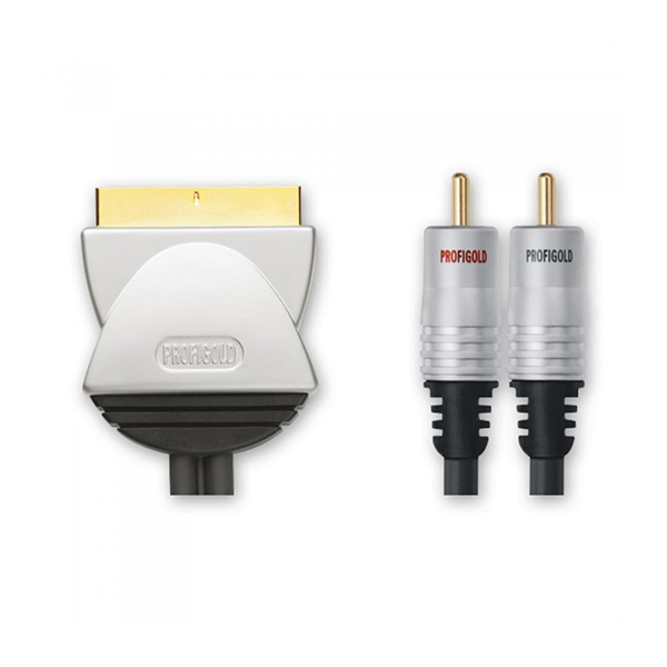 Cable salida audio SCART/2xRCA 5mt PROFIGOLD (hasta finalizar existencias)