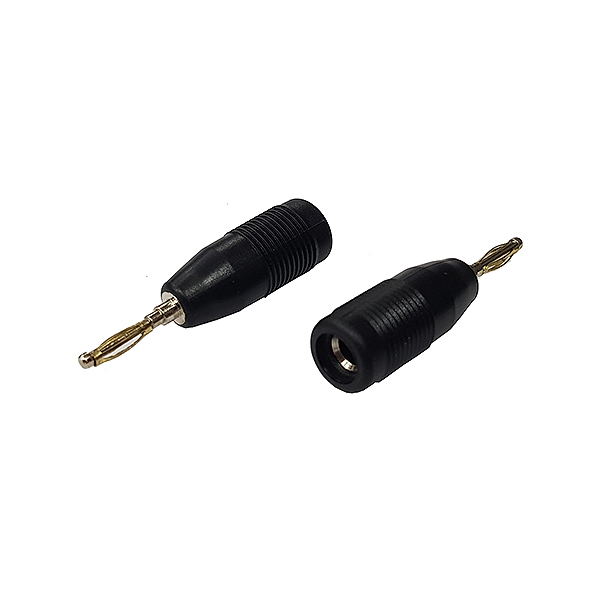 Adaptador Banana Hembra 4mm MACHO 2mm Negra