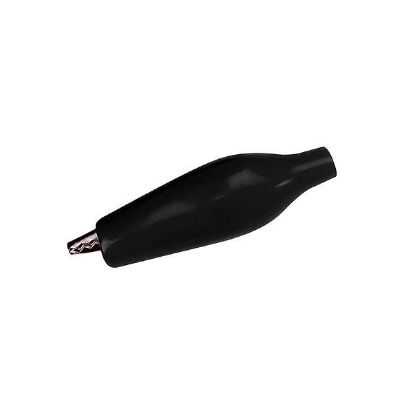 Pinza Cocodrilo Aislada Negra 44mm (total 55m)